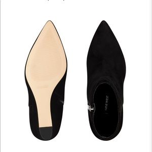 Black Suede Wedge Ankle Booties size 7